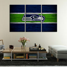 Load image into Gallery viewer, Seattle Seahawks Wooden Look Wall Canvas 2