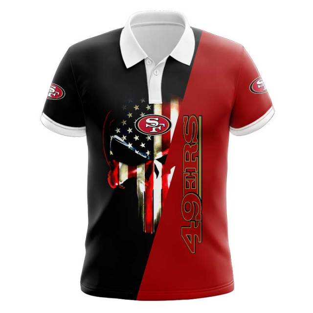 San Francisco 49ers Skull 3D Polo Shirt