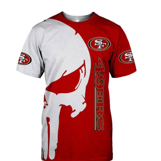 San Francisco 49ers Skull 3D T-Shirt