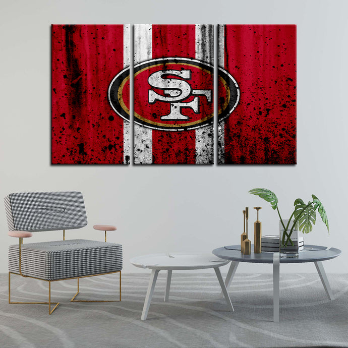 San Francisco 49ers Rough Look Wall Canvas 2