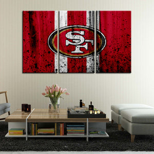 San Francisco 49ers Rough Look Wall Canvas 2