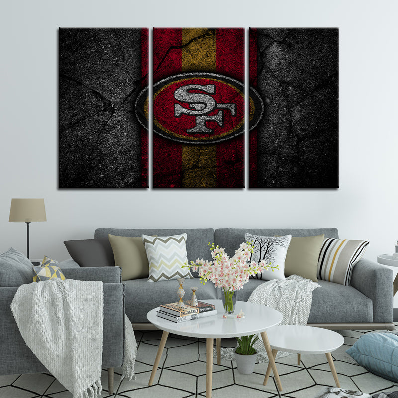 San Francisco 49ers Rock Style Wall Canvas 2