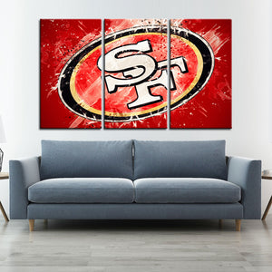 San Francisco 49ers Paint Splash Wall Canvas 2