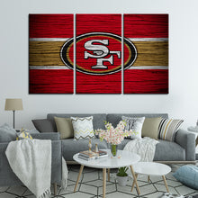 Load image into Gallery viewer, San Francisco 49ers Wooden Look Wall Canvas 2