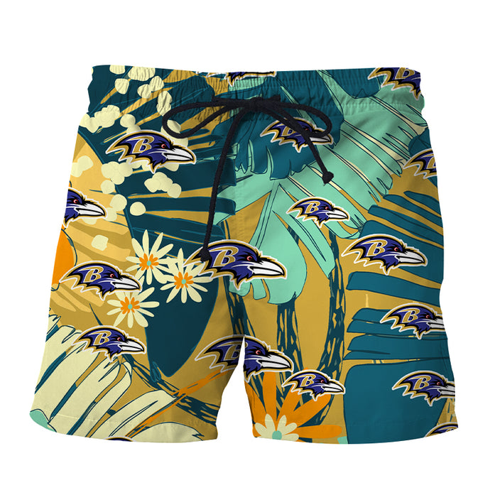 Baltimore Ravens Summer Floral Shorts