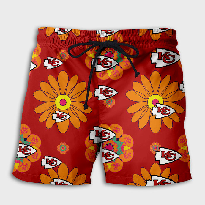 Kansas City Chiefs Summer Floral Shorts