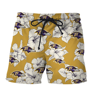 Baltimore Ravens Tropical Floral Shorts