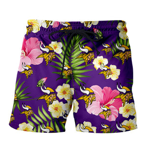 Minnesota Vikings Summer Floral Shorts