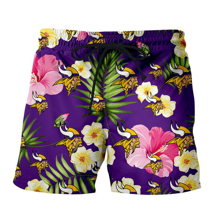 Minnesota Vikings Summer Floral Shorts