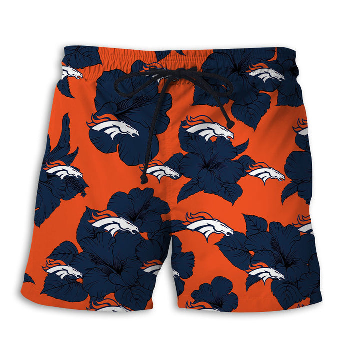 Denver Broncos Tropical Floral Shorts