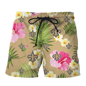 New Orleans Saints Summer Floral Shorts