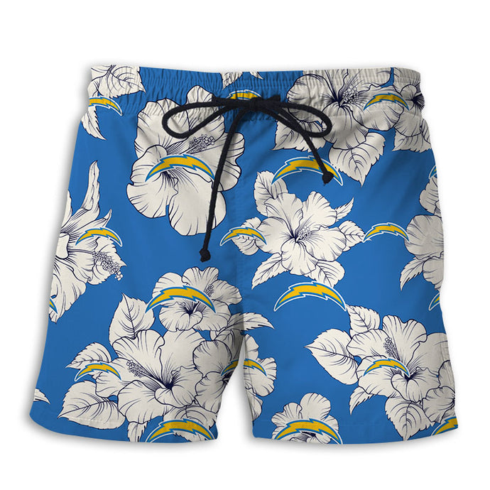 Los Angeles Chargers Tropical Floral Shorts