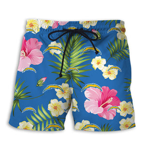Los Angeles Chargers Summer Floral Shorts