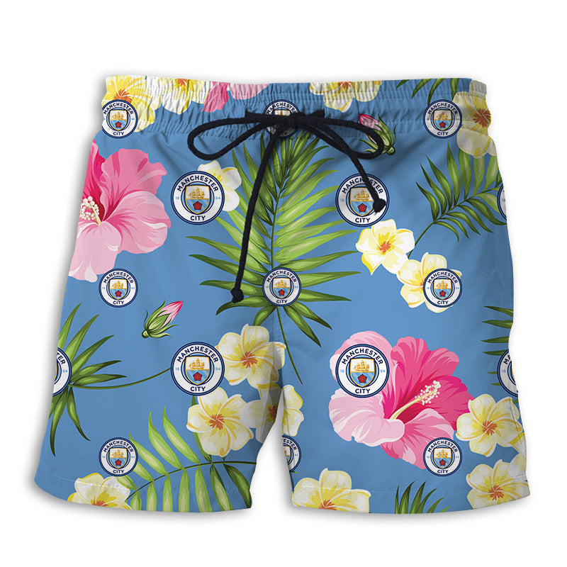 Manchester City FC Summer Floral Shorts