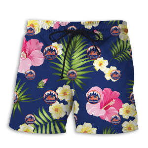 New York Mets Summer Floral Shorts