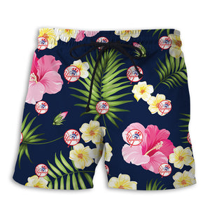 New York Yankees Summer Floral Shorts