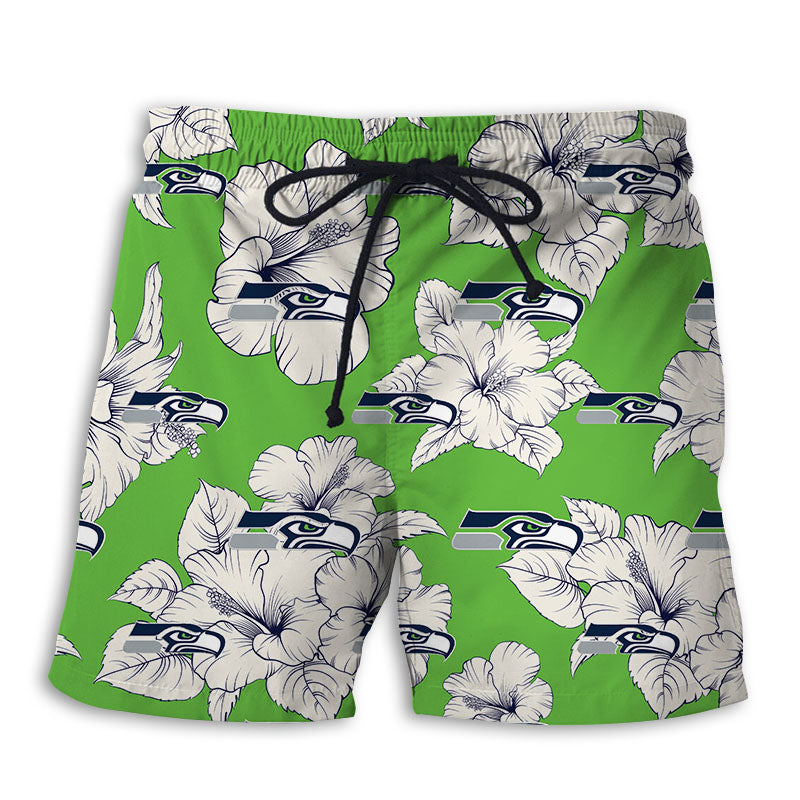 Seattle Seahawks Tropical Floral Shorts