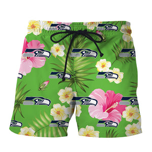 Seattle Seahawks Summer Floral Shorts