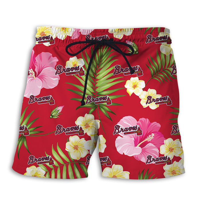 Atlanta Braves Summer Floral Shorts
