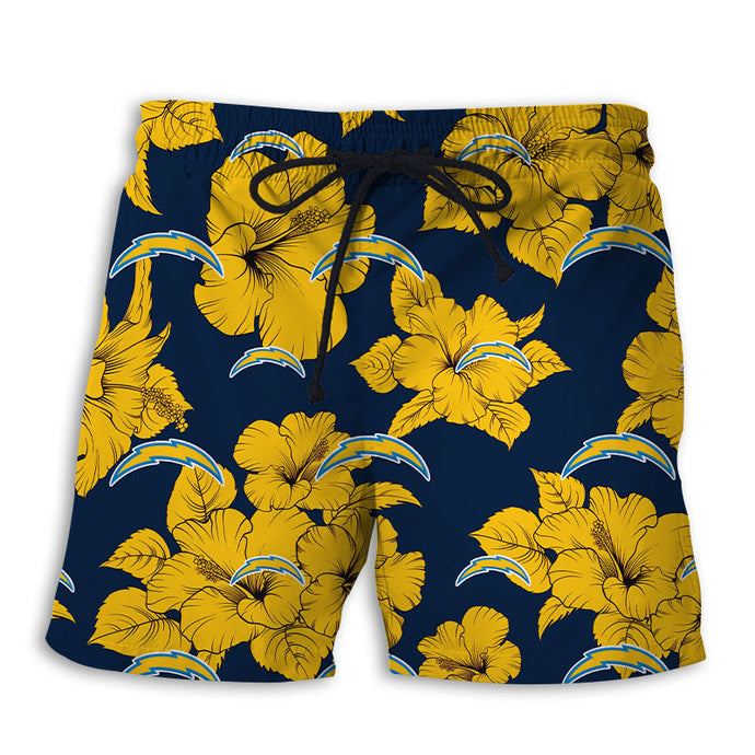 Los Angeles Chargers Tropical Floral Shorts