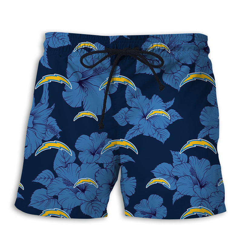 Los Angeles Chargers Tropical Floral Shorts