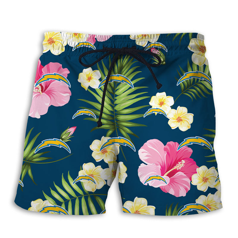 Los Angeles Chargers Summer Floral Shorts