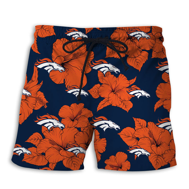 Denver Broncos Tropical Floral Shorts