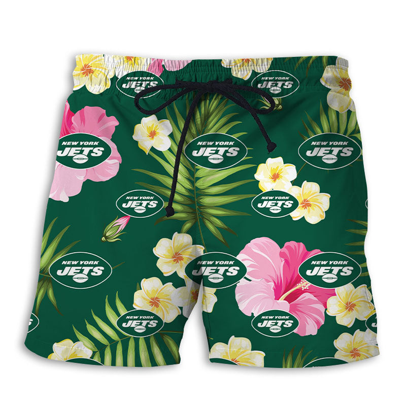 New York Jets Summer Floral Shorts