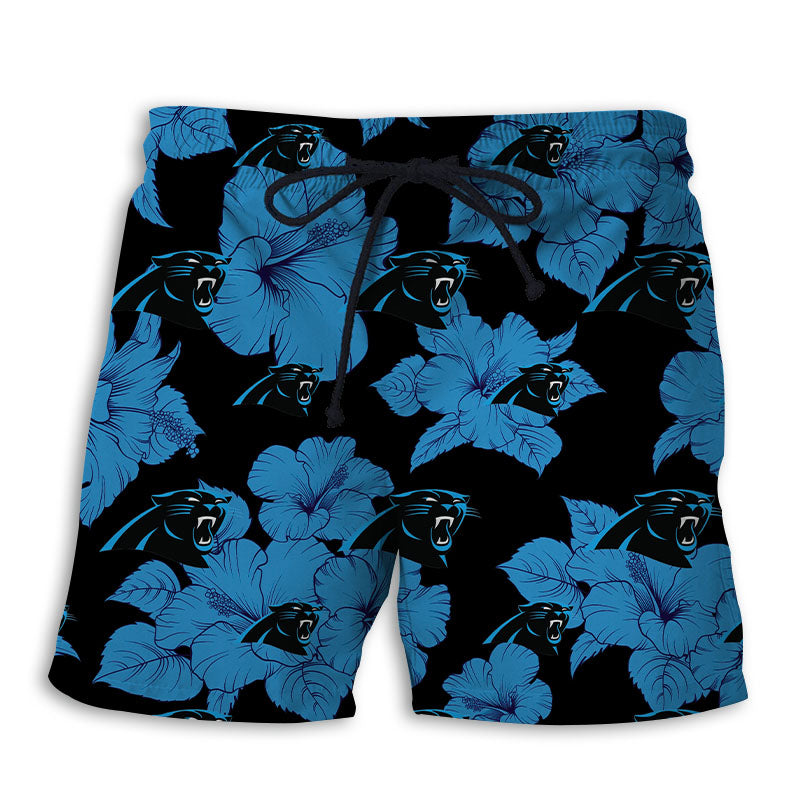 Carolina Panthers Tropical Floral Shorts