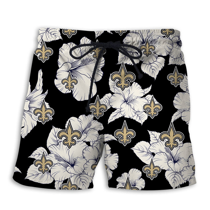 New Orleans Saints Tropical Floral Shorts