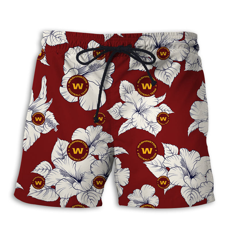 Washington Commanders Tropical Floral Shorts