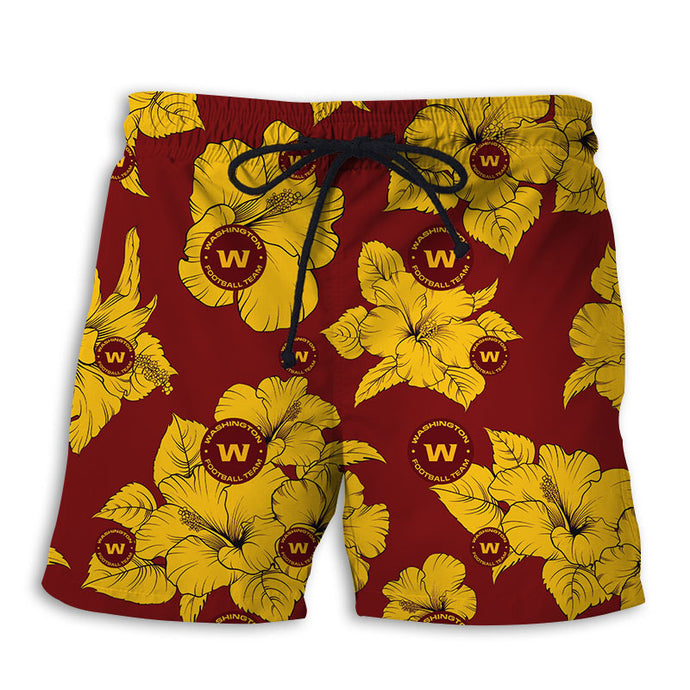 Washington Commanders Tropical Floral Shorts