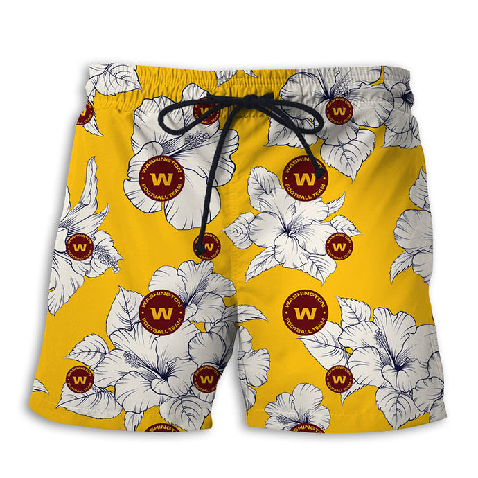 Washington Commanders Tropical Floral Shorts