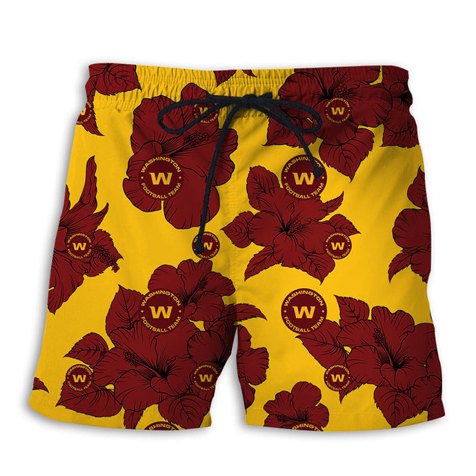 Washington Commanders Tropical Floral Shorts