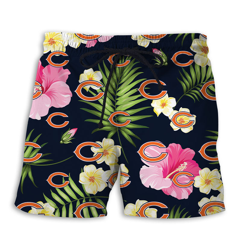 Chicago Bears Summer Floral Shorts