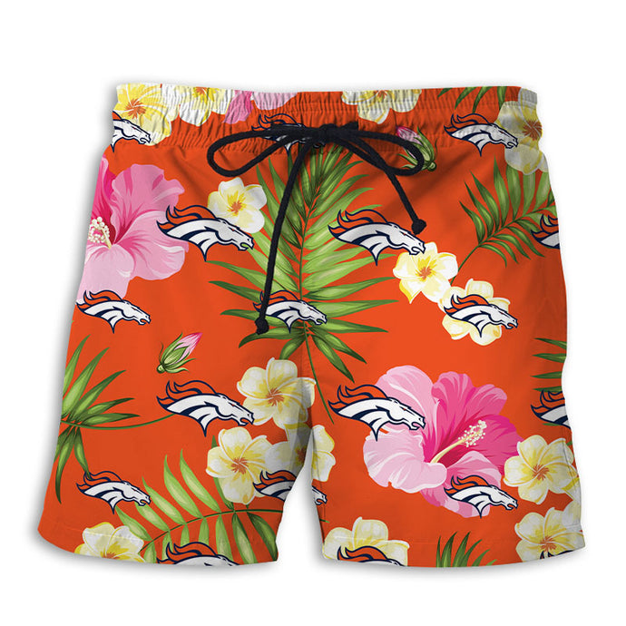 Denver Broncos Summer Floral Shorts