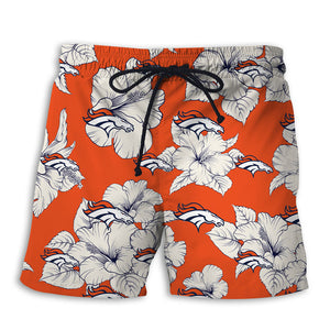 Denver Broncos Tropical Floral Shorts