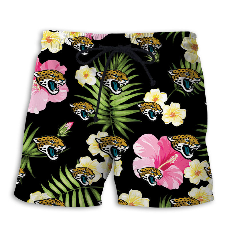 Jacksonville Jaguars Summer Floral Shorts