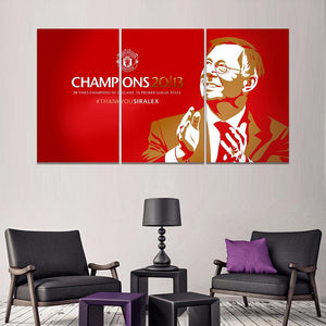 Sir Alex Ferguson Manchester United Wall Canvas 2