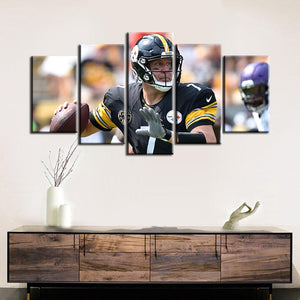 Ben Roethlisberger Pittsburgh Steelers Wall Canvas