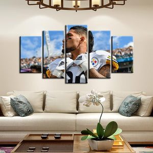 James Conner Pittsburgh Steelers Wall Canvas