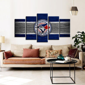 Toronto Blue Jays Wooden Look Canvas