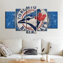 Load image into Gallery viewer, Toronto Blue Jays Techy Look 5 Pieces Wall Painting Canvas