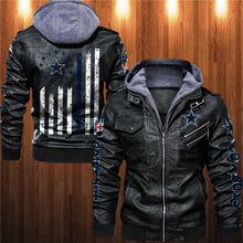 Load image into Gallery viewer, Dallas Cowboys Flag Leather Jacket