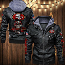 Load image into Gallery viewer, San Francisco 49ers Skull 3D Leather Jacket