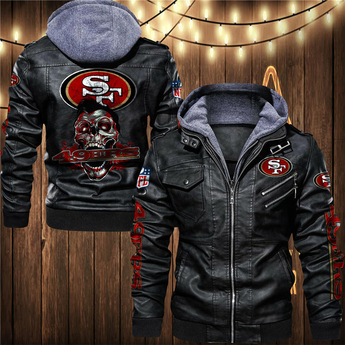 San Francisco 49ers Skull 3D Leather Jacket