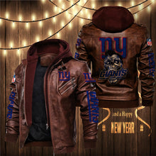 Load image into Gallery viewer, New York Giants 3D Skull Leather Jacket