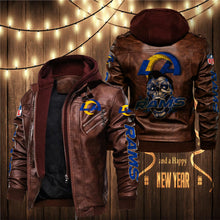 Load image into Gallery viewer, Los Angeles Rams Skull 3D Leather Jacket