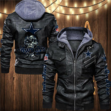 Load image into Gallery viewer, Dallas Cowboys Skull 3D Leather Jacket