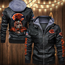 Load image into Gallery viewer, Chicago Bears Skull 3D Leather Jacket